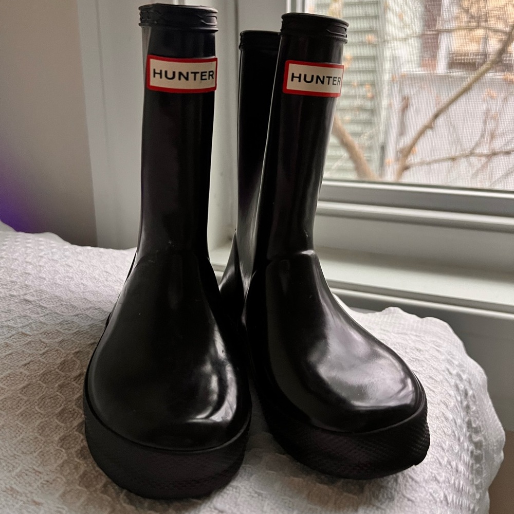 Kids Hunter Boots - Black - Toddler size 7 (approx 4yr old)